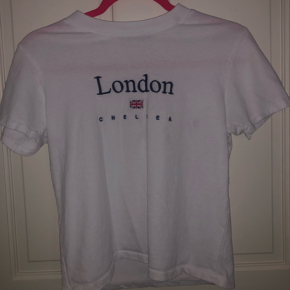 White “London” Brandy Melville Top